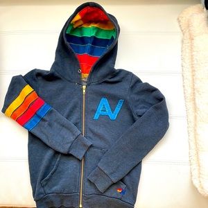 Kids Signature Aviator Nation rainbow hoodie